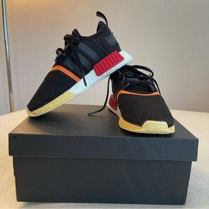 Adidas NMD_R1 EL I FW1077 Unisex Kids Black Mesh Sneaker 10K